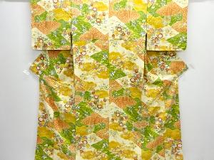 草花模様小紋着物